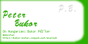 peter bukor business card